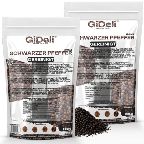 Schwarzer pfeffer 2kg - pfeffer, ganz
