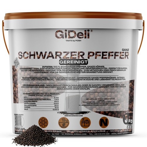 Schwarzer pfeffer 5kg ganz - schwarzer,